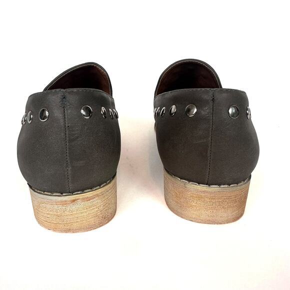 Miim Anthropologie Studded Scottie Loafers‎ US 10 Gray Punk Glam Slip On Flats - Picture 5 of 13